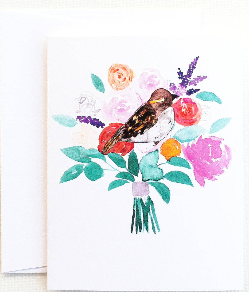 The Sparrow Garden Bird Blank Card