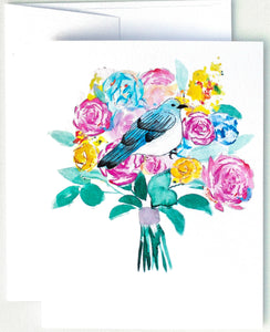 Bluebird Garden Bird Blank Card