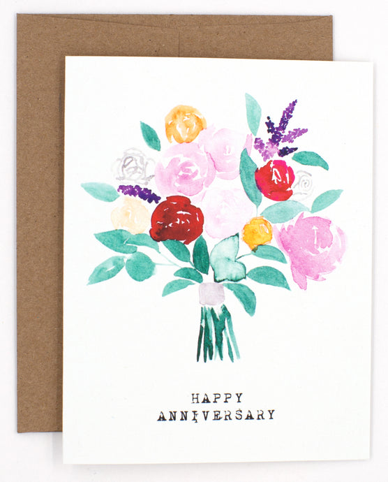 Samantha Bouquet Anniversary Card