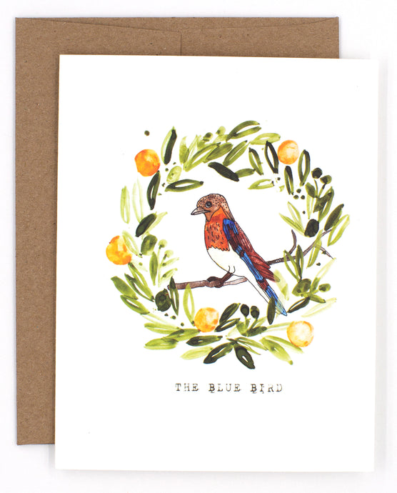 The Blue Bird Blank Card