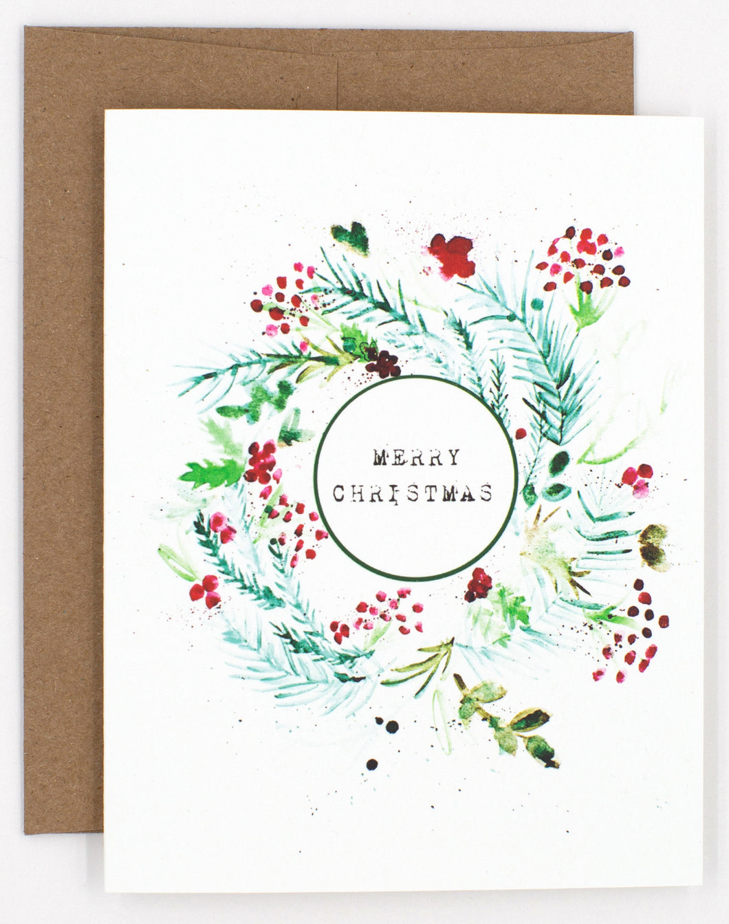 Berry Greenery Christmas Card