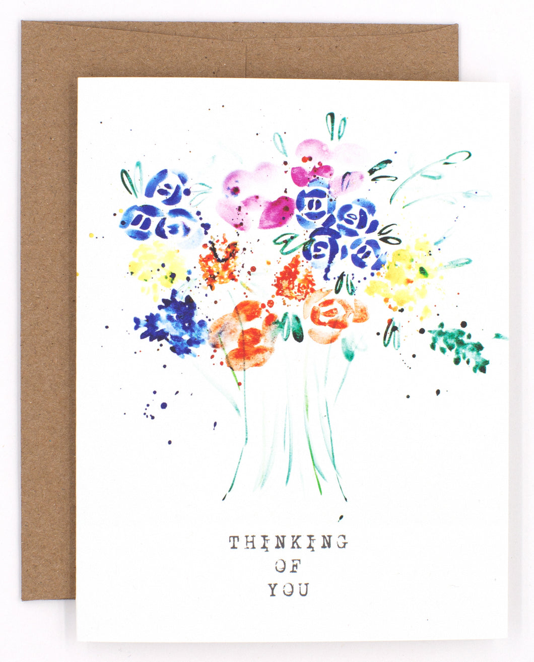 Floral Confetti Thinking of You Card